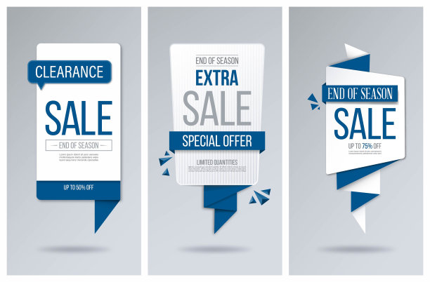 销售矢量横幅模板。特价海报。图片下载