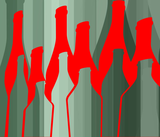 背景瓶插图设计图片下载