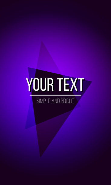 彩色发光三角形概念图片下载