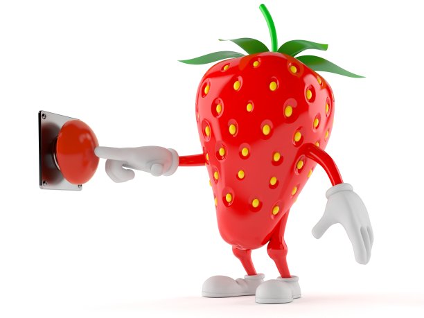 草莓人物按钮图片下载