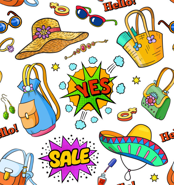 背景与时尚贴纸图片下载