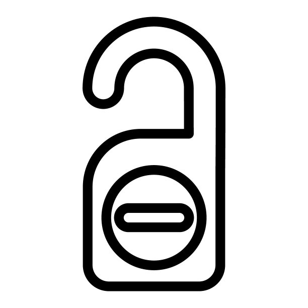 请勿打扰线性图标。门牌矢量插图，专为网页和应用程序设计图片下载