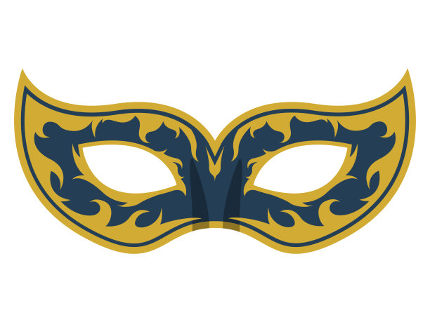 隔离彩色嘉年华面具图片下载