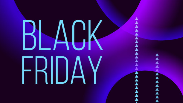 彩色发光黑色星期五销售圈概念图片下载