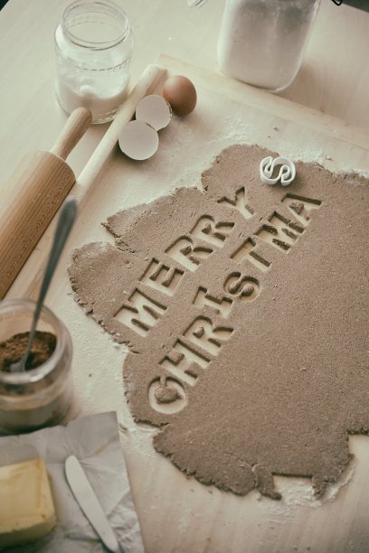 烤饼干，圣诞快乐图片下载