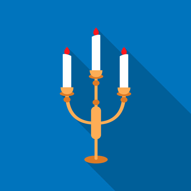 烛台灯图标矢量插图为网络和移动图片下载