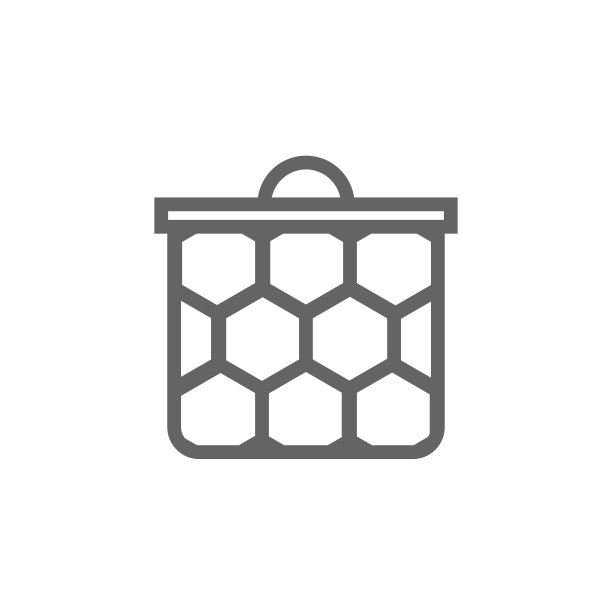 蜂窝线条图标简约相框矢量插画图片下载