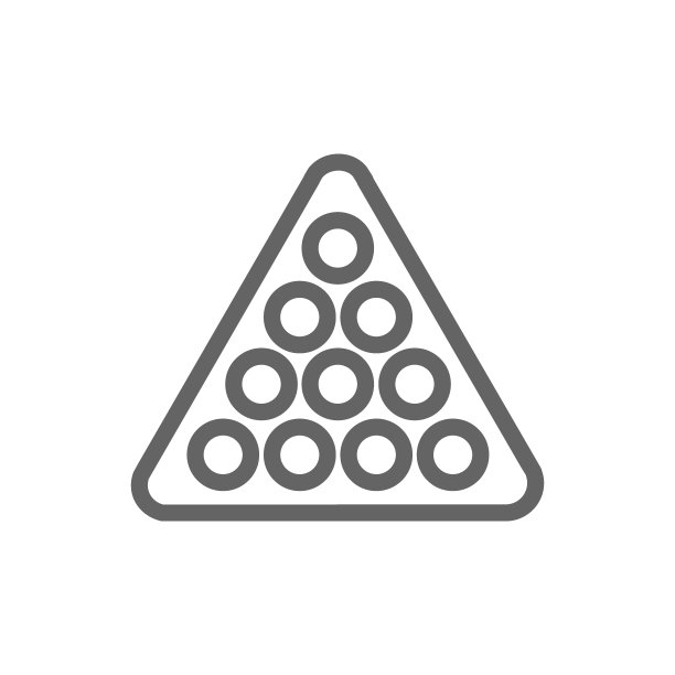 简洁台球三角排列线条图标图片下载