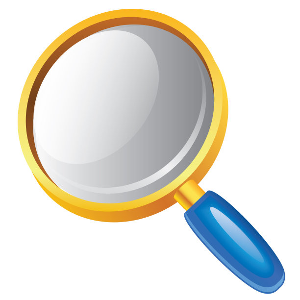 放大镜与3d图标-插图图片下载