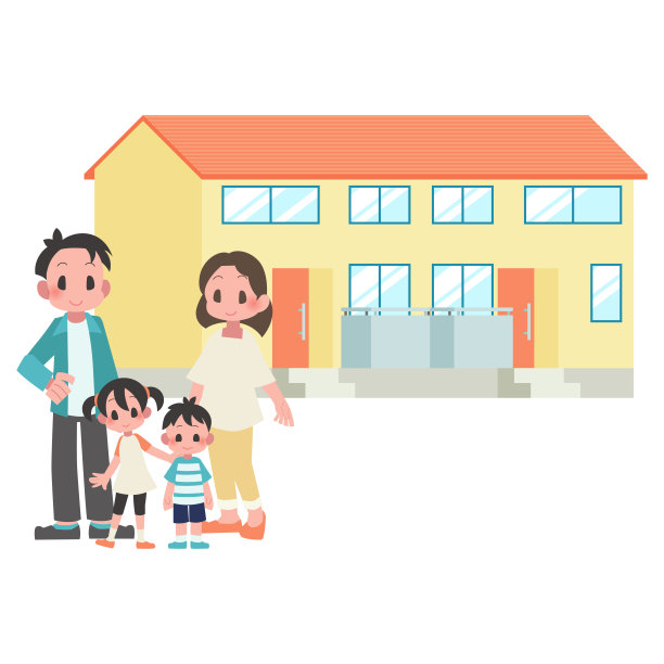 两代家庭及房屋插图图片下载