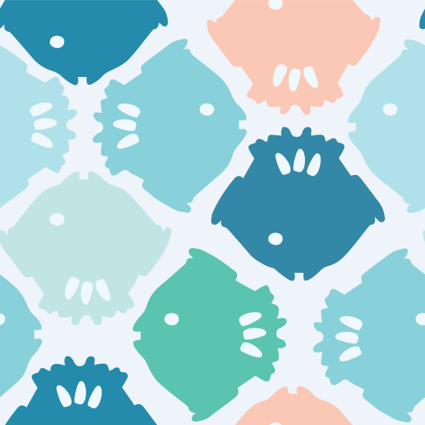 明亮的鱼轮廓柔和的蓝色和粉红色图片下载