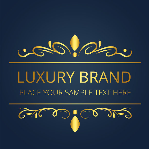 奢侈品牌黄金现代设计向量形象图片下载