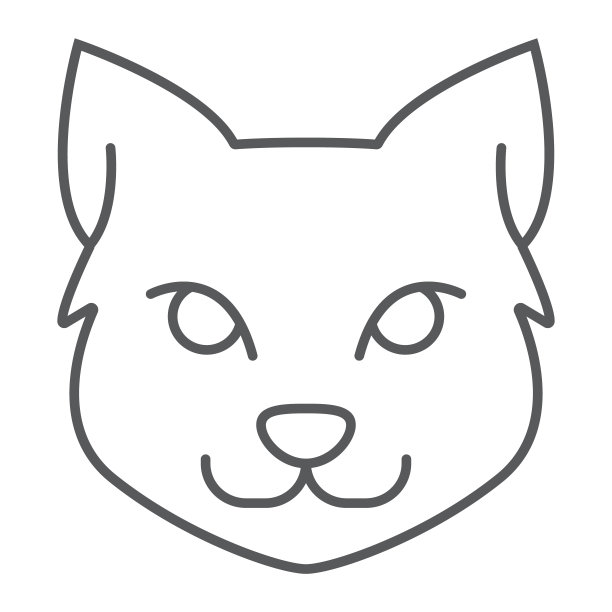 猫细线图标，万圣节和宠物，动物标志，矢量图形，一个白色背景上的线性图案，eps 10。图片下载