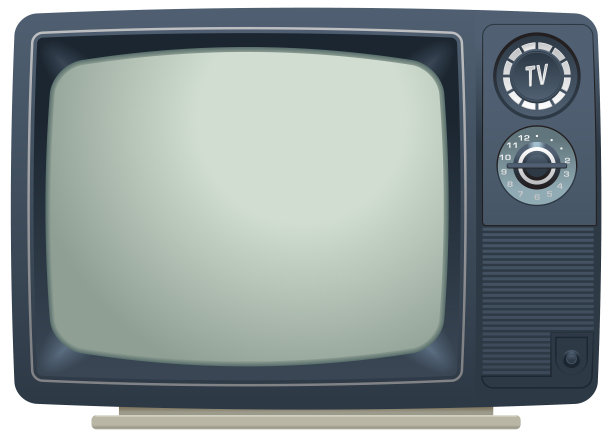 电视设备复古矢量图片下载