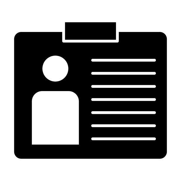 身份证实体图标，徽章矢量图，适用于网页和App的身份识别设计图片下载