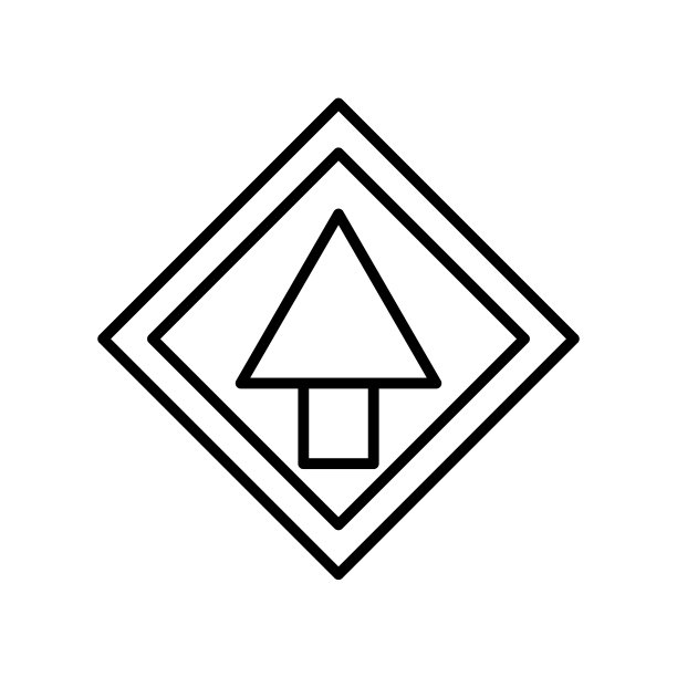 道路标志图标矢量孤立在白色背景，道路标志标志，线或线性标志，元素设计在轮廓风格图片下载