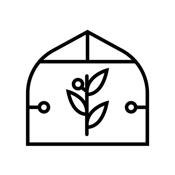 温室图标矢量孤立在白色背景，温室标志，线或线性标志，元素设计在轮廓风格图片下载