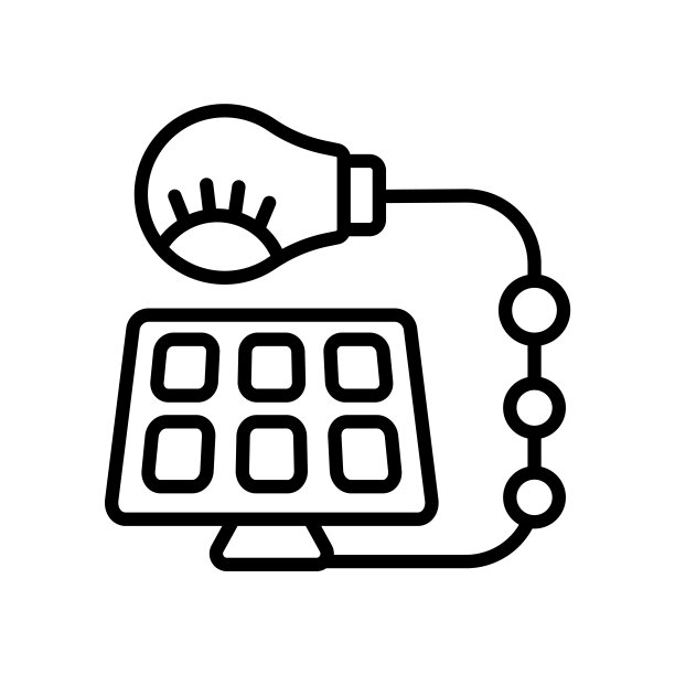 太阳能图标矢量孤立在白色背景，太阳能标志，线或线性标志，元素设计在轮廓风格图片下载