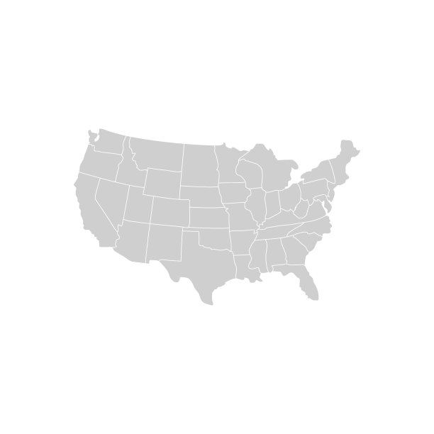 美国地图矢量图片下载