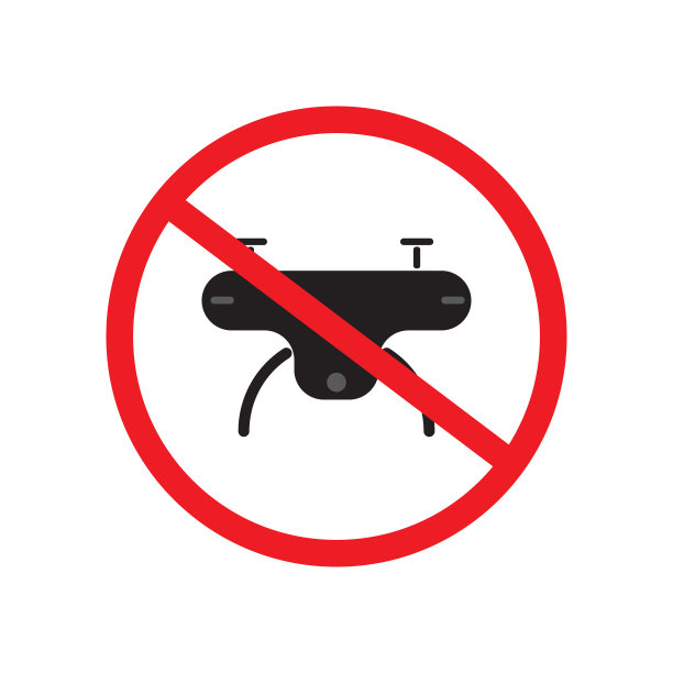 无无人机区标志矢量设计插图。图片下载