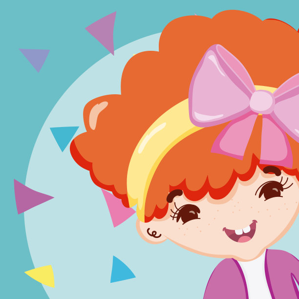 美丽的女孩卡通图片下载