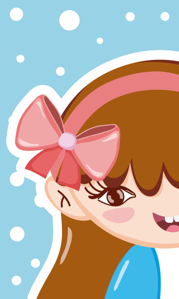 美丽的女孩卡通图片下载