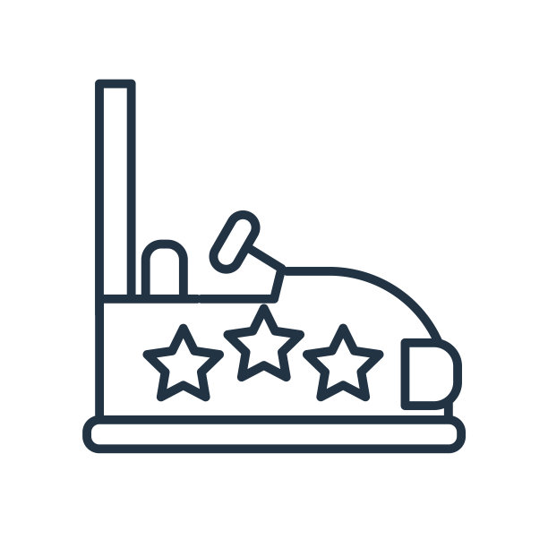 碰碰车图标矢量孤立的白色背景，碰碰车标志图片下载