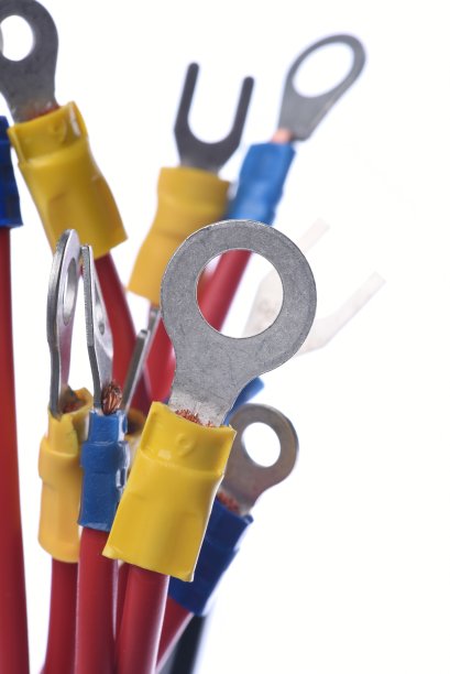 白色背景上绝缘的电缆耳图片下载