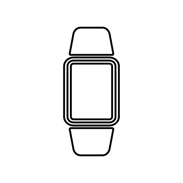 数字指针时钟黑色彩色图标。图片下载