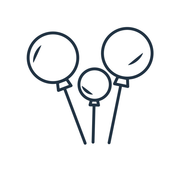 气球图标矢量孤立在白色背景，气球标志图片下载