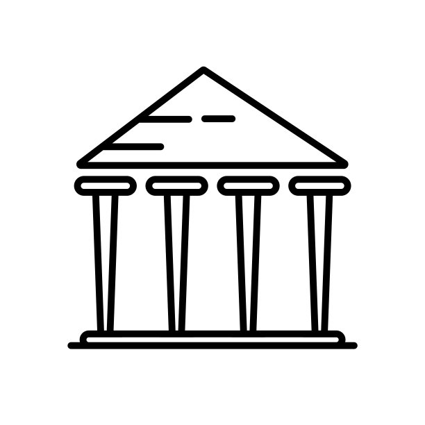 帕台农图标矢量孤立在白色背景，帕台农标志，线或线性标志，元素设计在轮廓风格图片下载