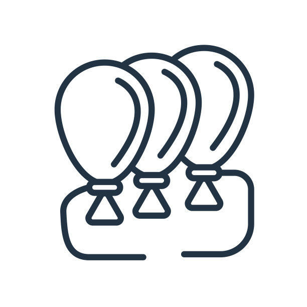 气球图标矢量孤立在白色背景，气球标志图片下载