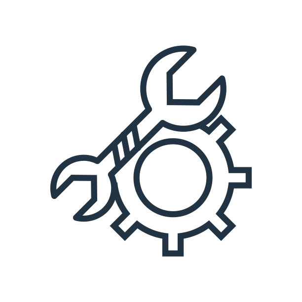 设置图标矢量隔离在白色背景，设置标志图片下载