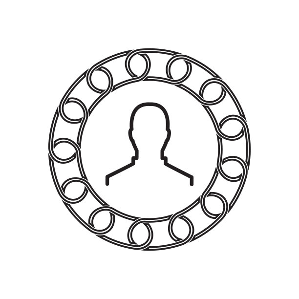 Id人图标与区块链概念。未来的技术。图片下载