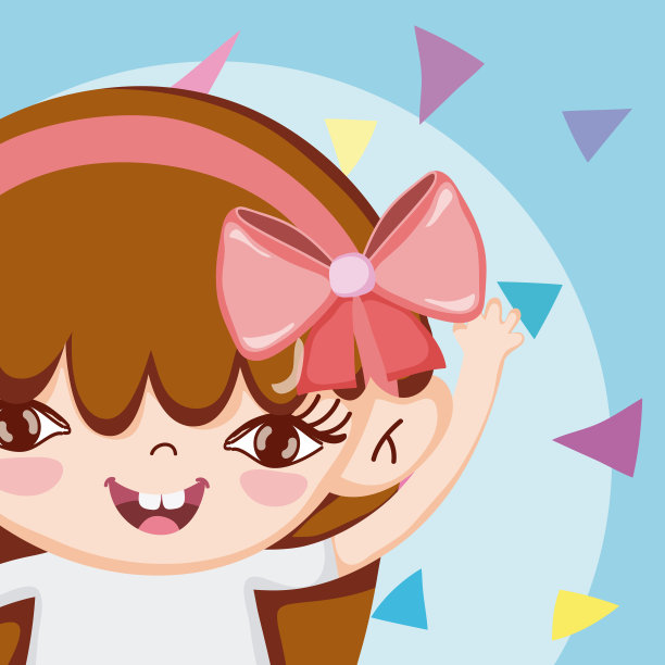 美丽的女孩卡通图片下载