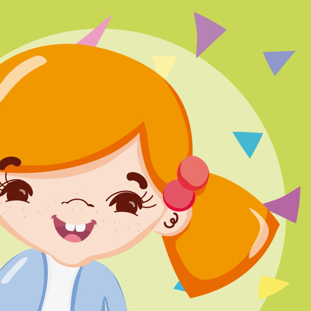 美丽的女孩卡通图片下载