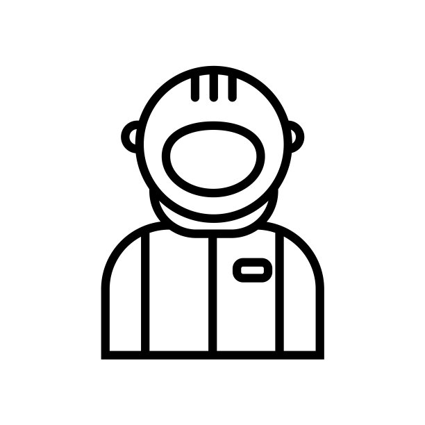 宇航员图标矢量孤立在白色背景，宇航员标志图片下载