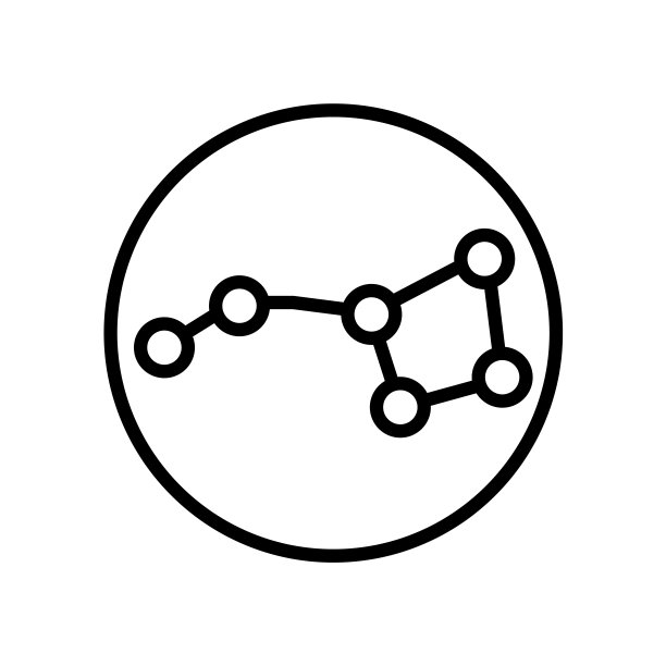 星座图标矢量孤立在白色背景，星座标志图片下载