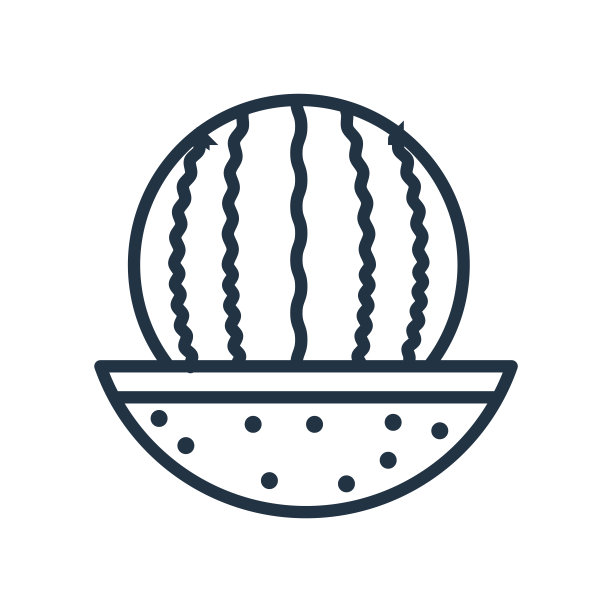 西瓜图标矢量孤立在白色背景，西瓜标志图片下载