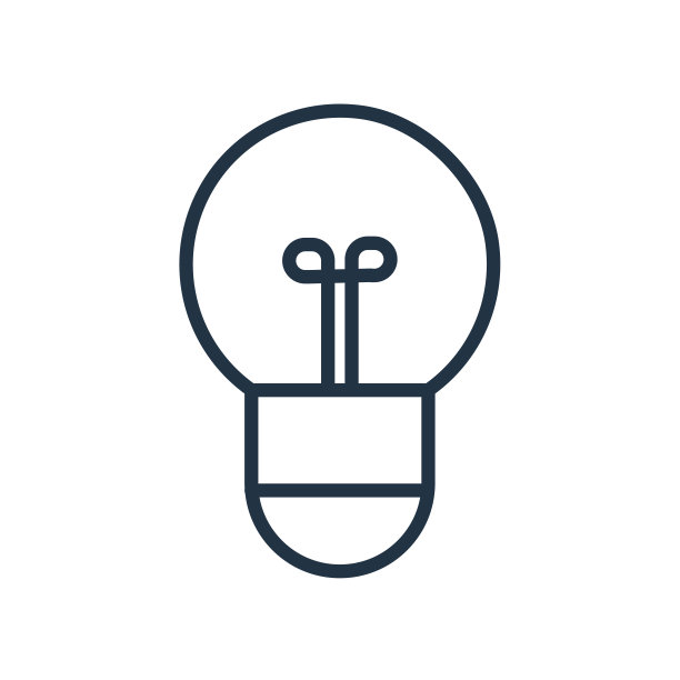 灯泡图标矢量孤立在白色背景，灯泡标志图片下载