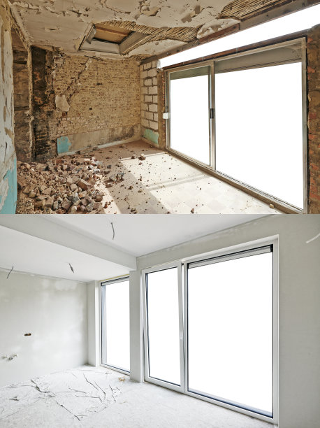 玻璃门及其通风系统改造前后对比图片下载