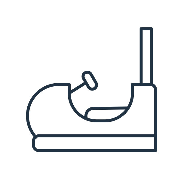 碰碰车图标矢量孤立的白色背景，碰碰车标志图片下载