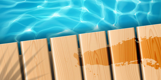 在海上或海上有木板的码头素材图片