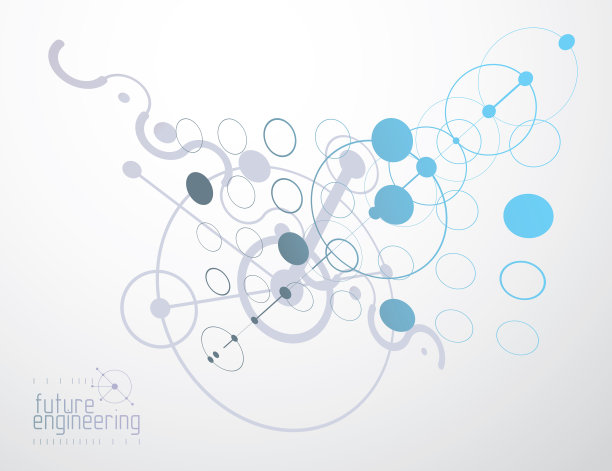 未来的抽象矢量技术背景。机械工程墙纸。图片下载