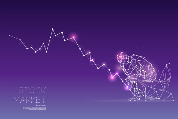 粒子，几何艺术，线和点的股票信号。图片下载