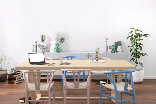 北欧风格的公寓餐厅图片下载