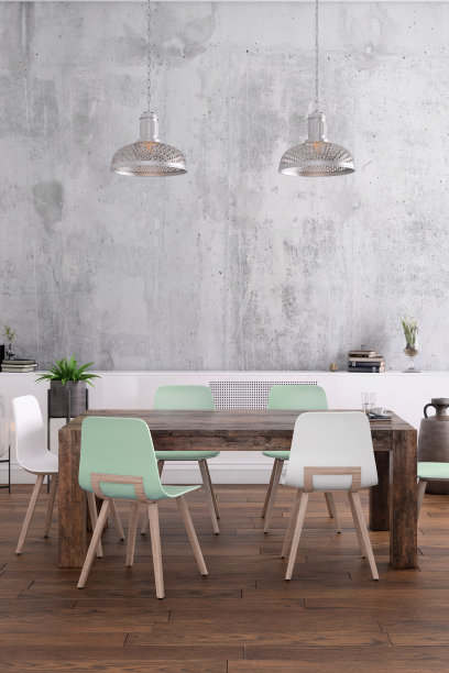 北欧风格的公寓餐厅图片下载