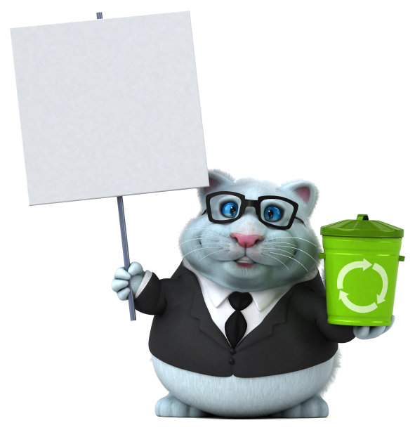 有趣的猫- 3D插图图片下载