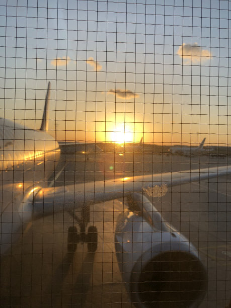 落日飞机图片下载