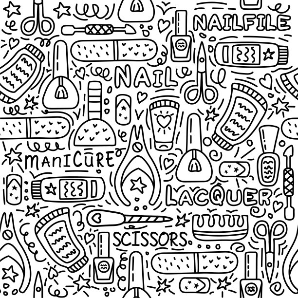 指甲无缝图案美甲背景抛光工作室图片下载